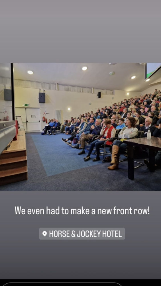 Delighted to have opportunity to present New Tams 3 to ⁦<a href="/IFAmedia/">Irish Farmers' Association</a>⁩ equine owners last night, @Horse and jockey Hotel ⁦<a href="/IREthoroughbred/">ITM</a>⁩ ⁦<a href="/ITBA_Official/">ITBA</a>⁩ , ⁦<a href="/aca_services/">Agricultural Consultants Association (ACA)</a>⁩,⁦<a href="/coolmorestud/">Coolmore</a>⁩ ,⁦<a href="/AgaKhanStuds/">Aga Khan Studs</a>⁩ ⁦@tatts_ireland⁩