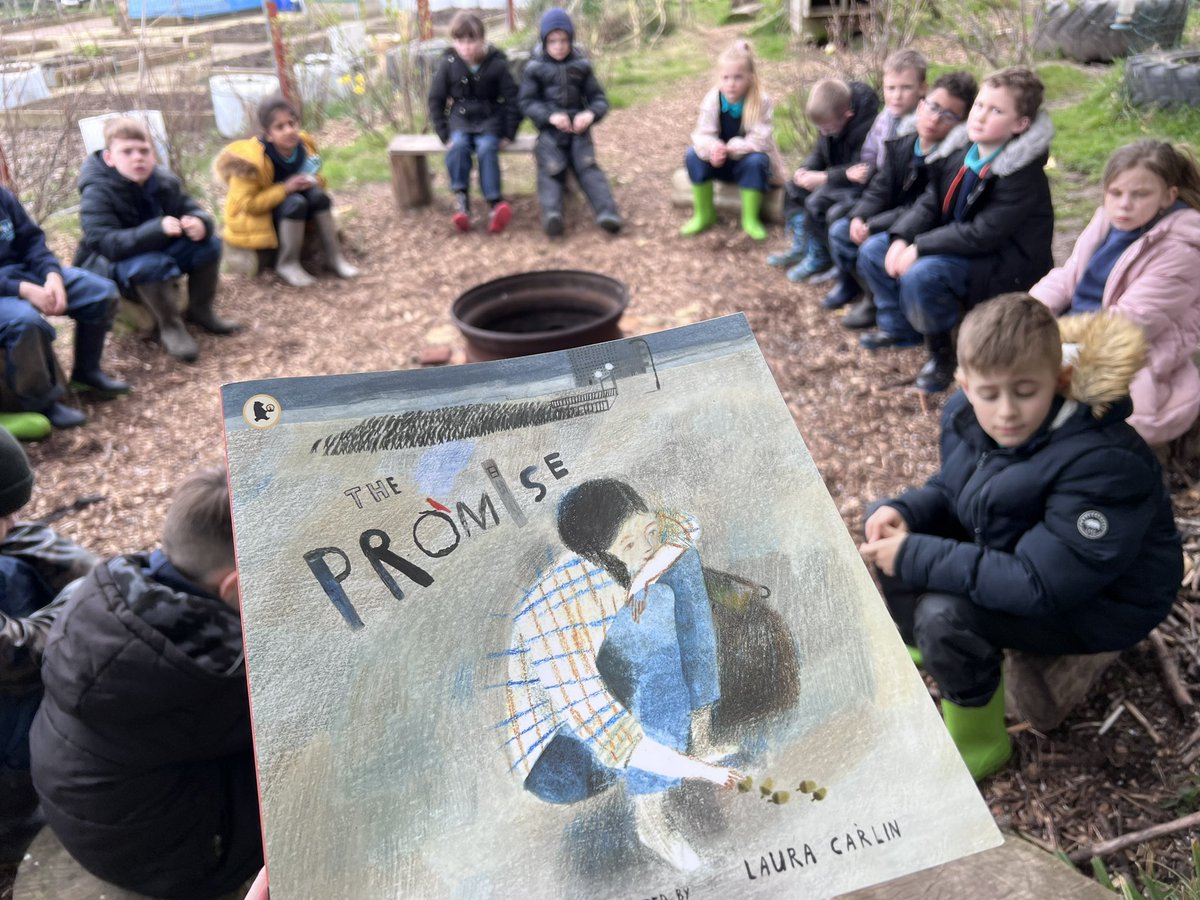 GreenparkKL's tweet photo. Packham class shared this inspiring story today as part of their forest school adventures @nicolakidsbooks before making their wild flower seed mud sculptures 💚 #planting #allotment #learningoutdoors #internationaldayofforests #Year3 https://t.co/jT9LGiMAPX