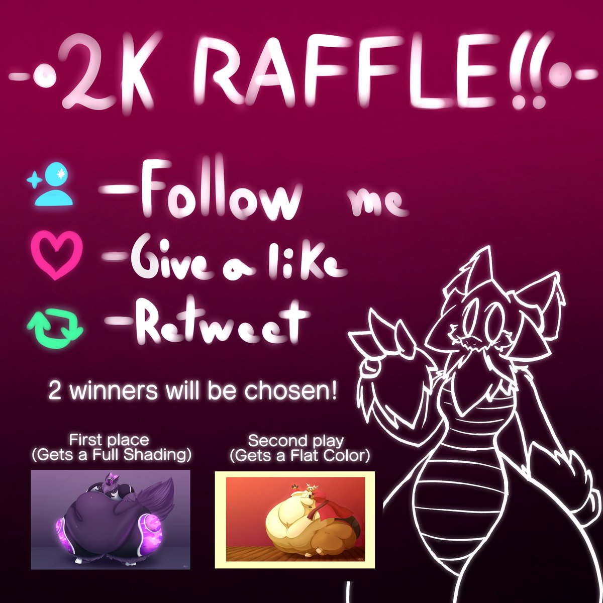 AyaxStudio's tweet photo. 2K RAFFLE!!!!
how to participate:
-follow me
-give a like
-retweet
-send a ref of your character in the comments below
I will pick 2 winners, ends on April 8
good luck to all! https://t.co/ankB4QJBKt