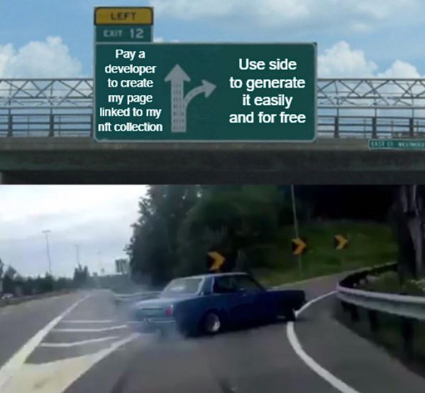 matiasGrak's tweet photo. Why pay a developer when you can do it for free with @sidexyz ?π§±ππ§±
#SideMemeContest https://t.co/lwMd8SXY4T