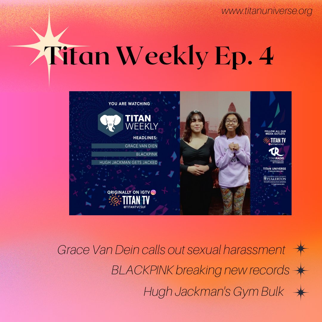 The newest episode of Titan Weekly has been uploaded to the Titan Universe website! Check it out with the link in the bio! Also, are y'all hyped to see Deadpool 3 with Hugh Jackman? I know I am!