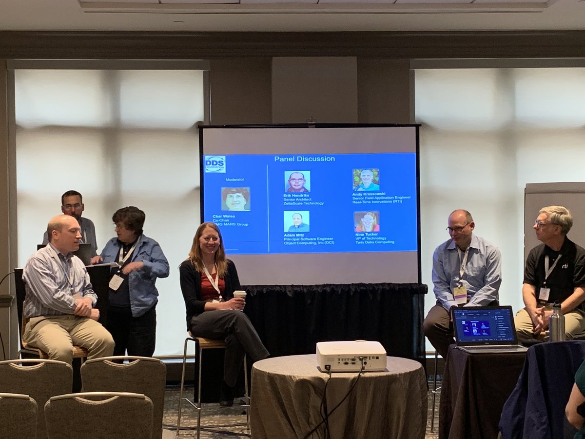 lfcanavan's tweet photo. Informative and fun session on the @ObjectMgmtGroup DDS standard presented by the DDS Foundation today in Reston. @rti_software https://t.co/ZWKhyJnX5B