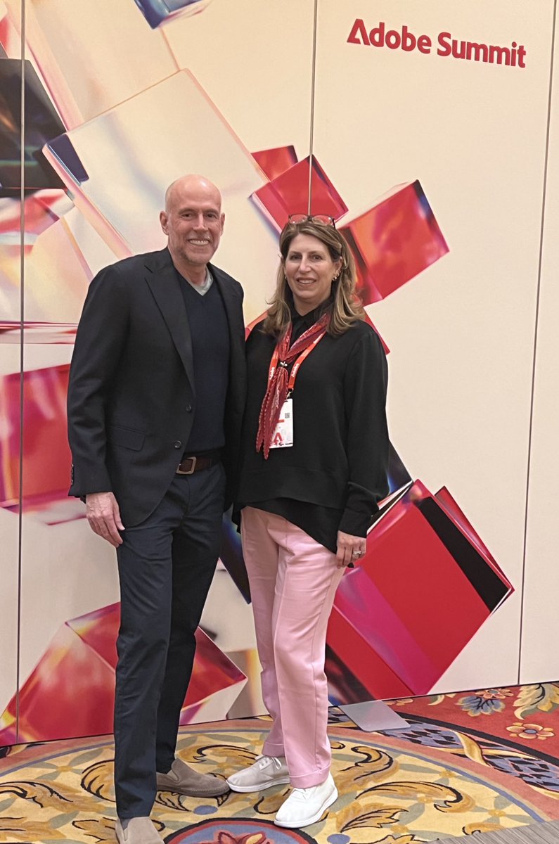 decolella's tweet photo. Honored to share the stage with  @profgalloway today at @AdobeSummit. Thank you for sharing your thoughts with us! https://t.co/Jnr8UpqccG