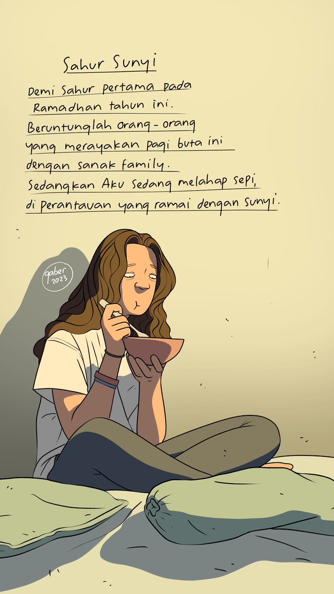 Mana cuman bisa sahur pake indomie doang lagi nih.

#banggaber