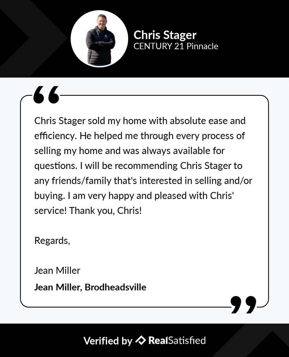 ChrisStagerC21's tweet photo. Everyone should be lucky enough to have clients like this. https://t.co/GUloECupkZ via @realsatisfied https://t.co/KdieoTyEuv