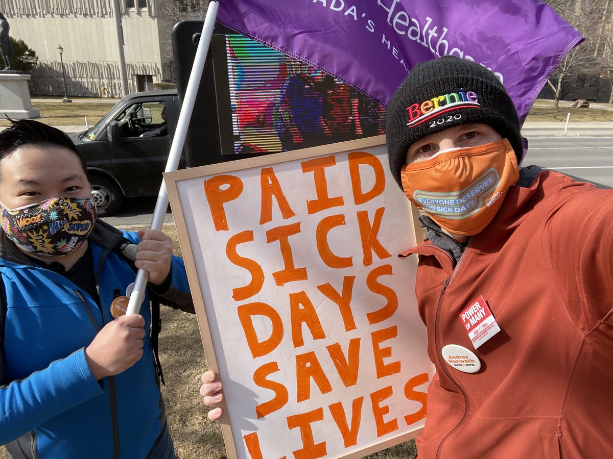 I'm disappointed that @fordnation is taking away #PaidSickDays. We need legislated, permanent paid sick days for all workers, so everyone can afford to take time off when sick. This government continues to not be #WorkingForWorkers. #Justice4workers #PaidSickDaysSaveLives