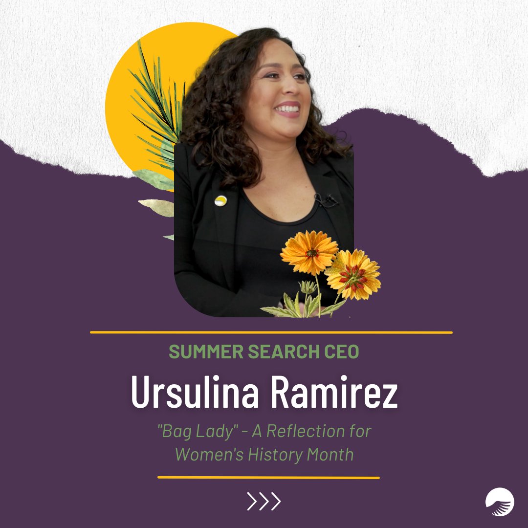 Summer Search (@summersearch) on Twitter photo "To the women that are in the thick of it… I see you. To the women who have found the light… I praise you. To the women who are traversing new spaces… I support you."
~ <a href="/UrsulinaR/">Ursulina Ramirez</a>, Summer Search CEO
Read more: summersearch.org/blog/bag-lady/
#WomensHistoryMonth #WomenLeaders #Moms "To the women that are in the thick of it… I see you. To the women who have found the light… I praise you. To the women who are traversing new spaces… I support you."
~ <a href="/UrsulinaR/">Ursulina Ramirez</a>, Summer Search CEO
Read more: summersearch.org/blog/bag-lady/
#WomensHistoryMonth #WomenLeaders #Moms