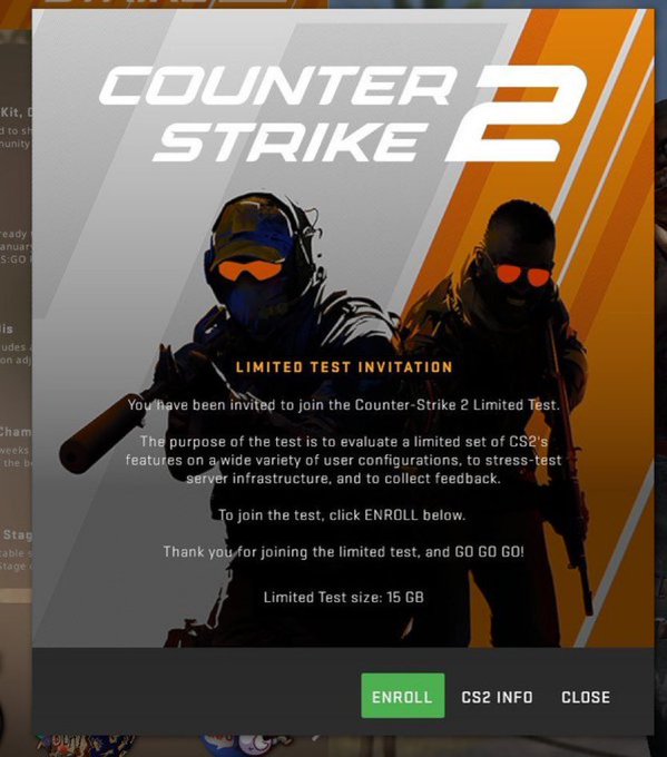 Zomblers LLC. on X: Counter Strike Beta/Limited Test is now Live! 🧟‍♀️💯  If you are selected to participate in the Counter-Strike 2 limited test,  you will receive a notification on the main