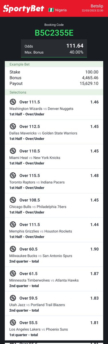 mrgnsports's tweet photo. 111 odds NBA tips

B5C2355E https://t.co/PP9bPDbyOv