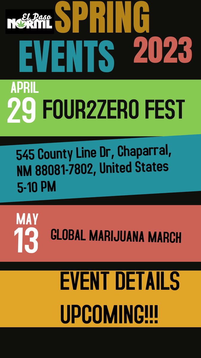 ElPasoNORML's tweet photo. 2023 Upcoming Spring Events!!!! https://t.co/BZ53ajTfbd