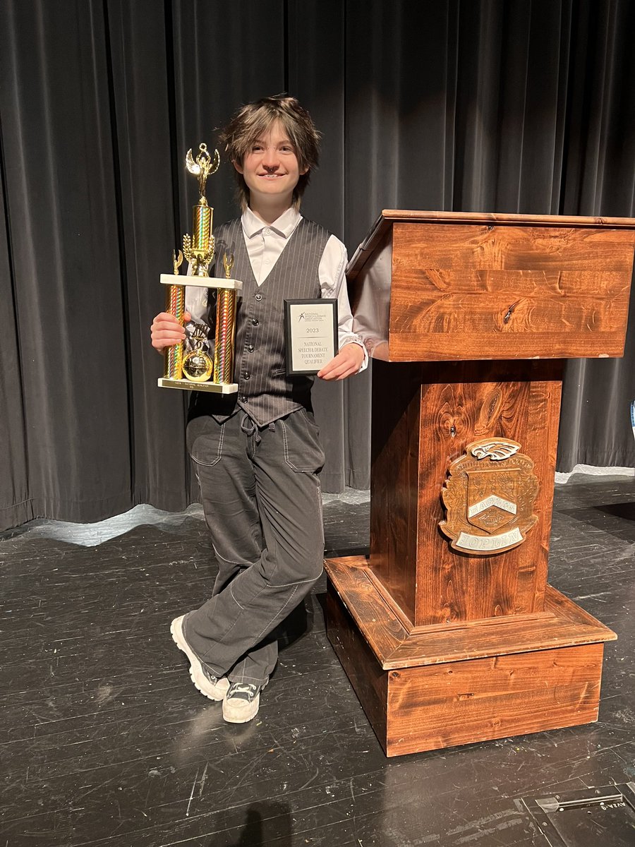 let’s give a hand for our national qualifiers!! 👏🏽 👏🏽 🏆

Asa Bodenhorn &amp; Ty Matthiesen in Public Forum!

Jeana Compton in Lincoln-Douglas!

Shay Naff in POI!