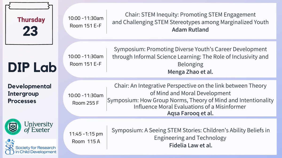 Fidelia_law's tweet photo. Excited to be part of the #SRCD2023 conference with my amazing lab group &amp; collaborators! Come join us &amp; say Hi!👋🏼 #SRCD23 #childdevelopment https://t.co/PePu5zyLZO