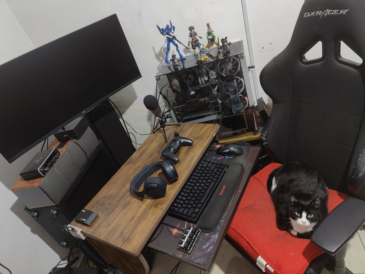 GuitarHideki's tweet photo. #SETUPLOCKGAMER @lockgamer_
Frita ae
-Gabinete Thermaltake core p3
-Intel i7 8700k
-Gigabyte rtx 2080 
-2x8gb 3000mhz patriot viper ddr4
-PSU Corsair RM750
-SSD 1TB, HD 4TB
-Watercooler barrow e bykski, blocos, fitings, radiador e etc
-Monitor 7''
-Monitor 34'' LG FullHD 144hz https://t.co/cxbY5phmai