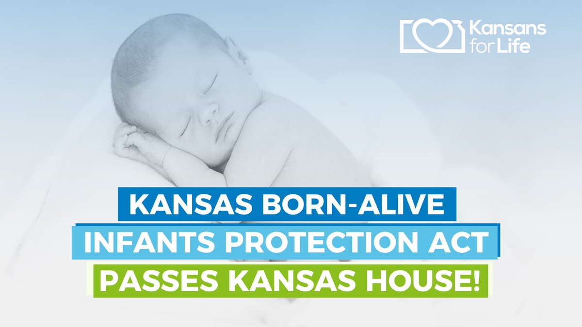 kansansforlife's tweet photo. Today the KS House passed Born-Alive, 88-34, with every Republican and 5 Democrats who refused to deny the truth: 

Babies are sometimes born alive after failed abortions, and no baby should be left to die on a cold, metal table after a failed abortion. https://t.co/NxQdRhAtEB