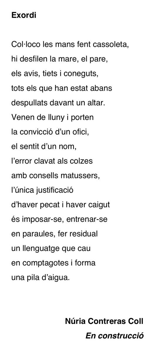 Per aclamació popular, us tornem a deixar aquí els quatre poemes més votats, i la corresponent enquesta per escollir el "guanyador" de la #competipoètica de la #SPSF23. I recordeu que entre els que feu un m'agrada ❤️ als poemes sortejarem 20€ per les llibreries <a href="/barrallibreBCN/">Barra/Llibre</a>