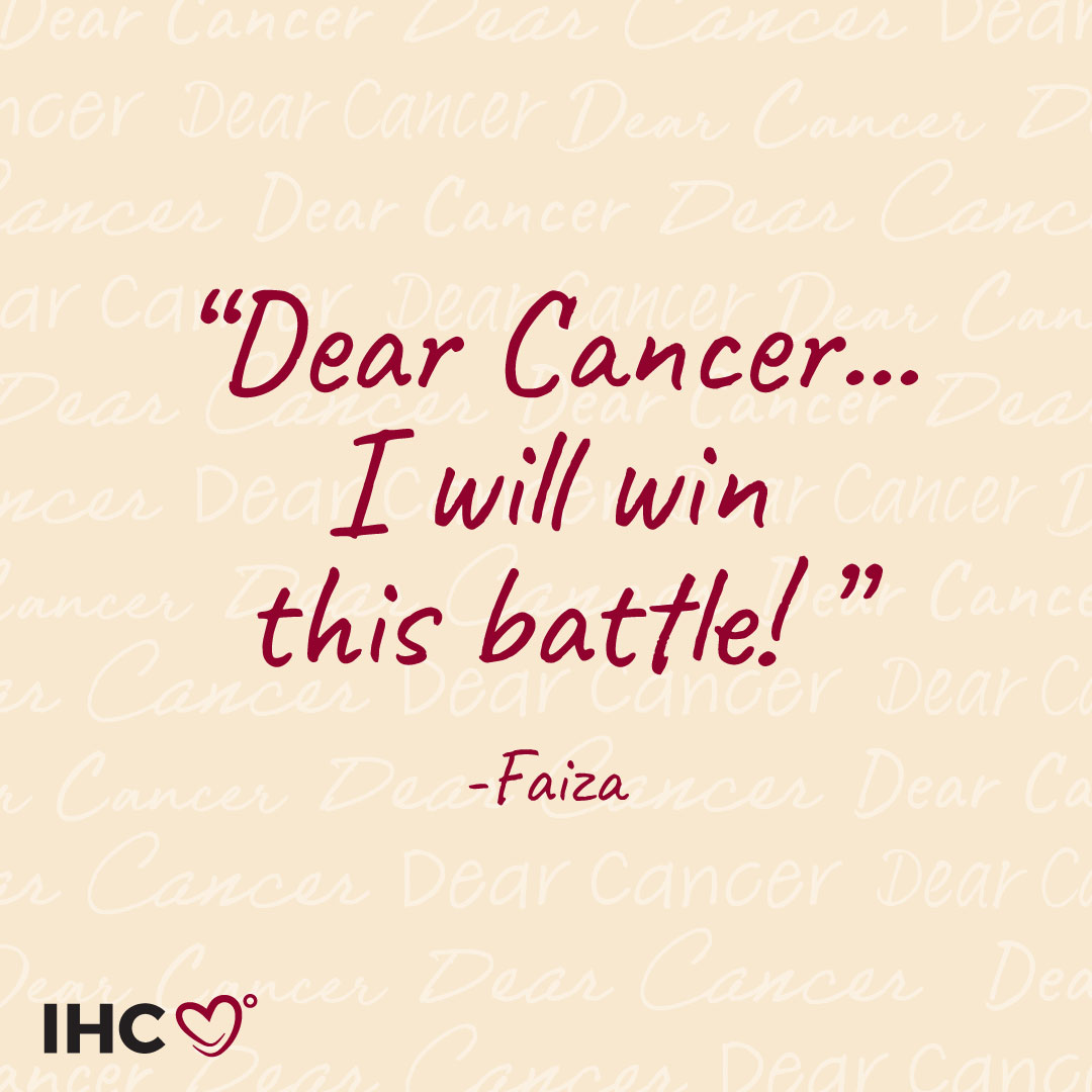 ihadcancer's tweet photo. What do you have to say to cancer today? Write it in the comments below, or on our Dear Cancer wall: https://t.co/GqkvYVoFct
"Dear Cancer....I will win this battle! 💪🏻" - Faiza
#DearCancer #CancerCommunity https://t.co/qWlR2bo6pp