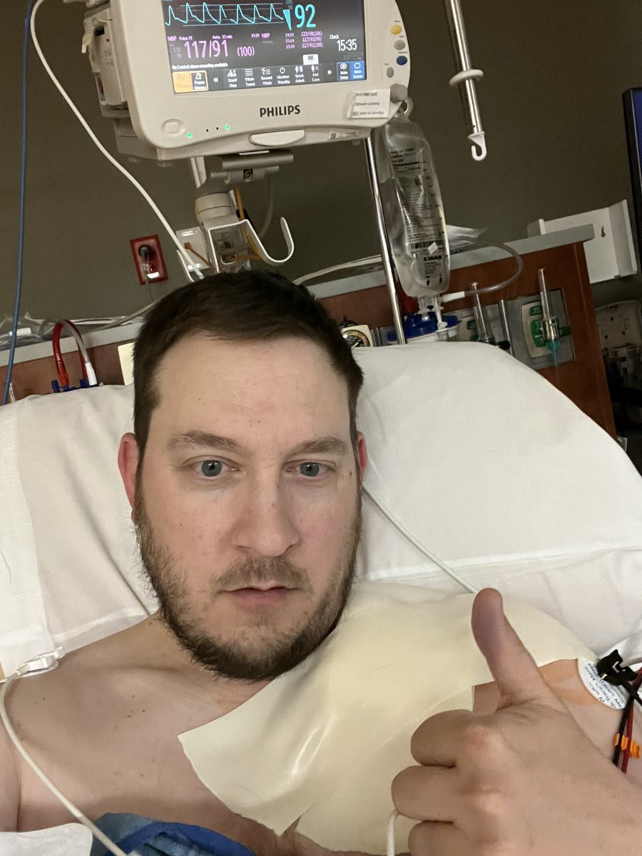 smallbearsports's tweet photo. Update: Lately work has been nuts, &amp; I was dealing with a challenging health issue. 

Today I was implanted with a dual ICD(pacemaker/defib) likely similar to that of one of my favorite footballers @ChrisEriksen8.

Can’t wait to see everyone soon back on Twitch post recovery! ❤️ https://t.co/EDeX0wR4qr