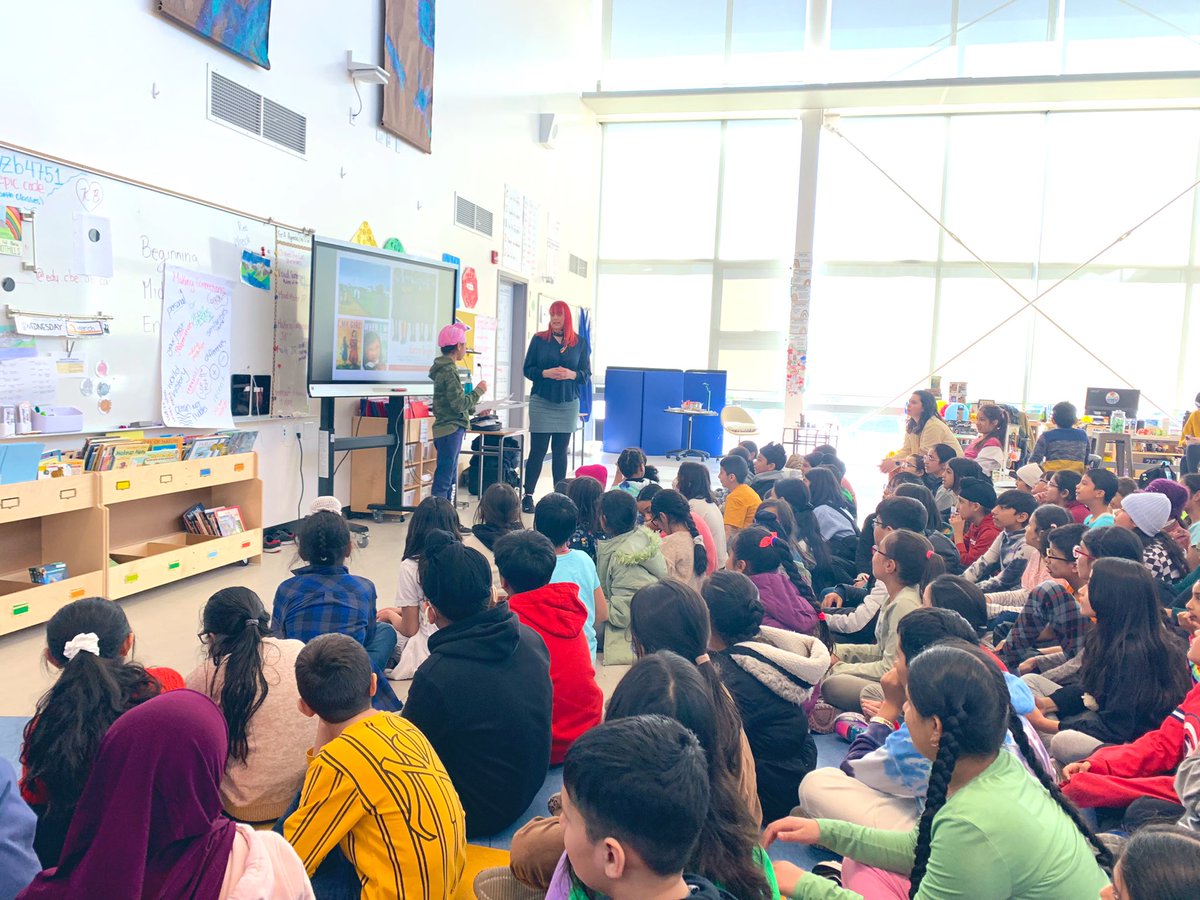 Today was meet the author day!  We were thrilled to welcome <a href="/CJordanFenton/">Christy Jordan-Fenton</a> today to speak with our students. Thank you for sharing Margaret’s story, for inspiring young writers and for encouraging them to believe in themselves. #CBE #cbeHAB #HAB #FattyLegs #Strangerathome