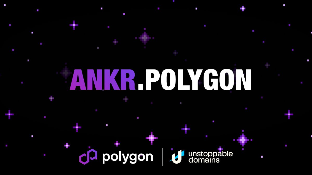 unstoppableweb's tweet photo. A leader in Web3 infrastructure, @ankr has grabbed their .polygon @0xPolygon_Labs domain!
If you're one of the 40,000 developers buidling with Ankr, don't wait to set up your own .polygon too 🙌 https://t.co/rKs3RrvRZ7