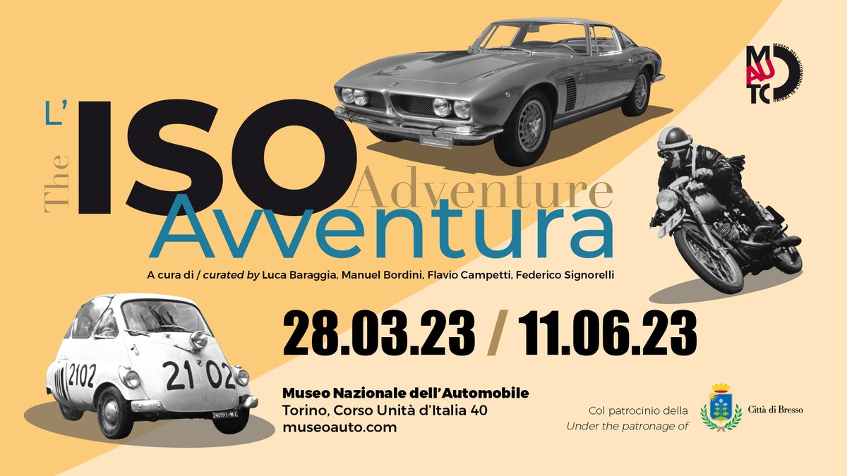 isofriends's tweet photo. Arriva la mostra sull'ISO-Avventura al Mauto di Torino! @museoautotorino #IsoIsetta #IsoGrifo #Isomoto #Isoscooter #IsoAvventura #FlyingIso #Isolele #Isofidia https://t.co/sQ4JFDzyD8
