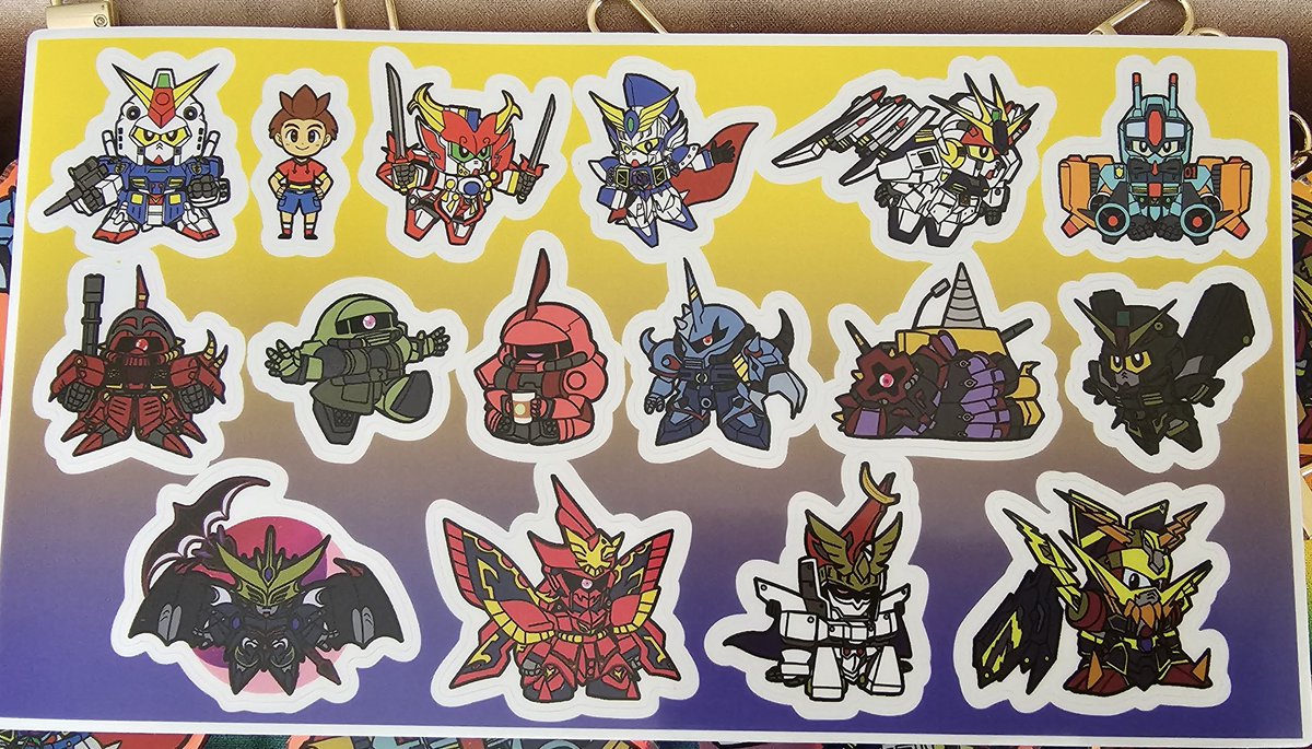 Nixinuva's tweet photo. SD Gundam Force keychain and stickers are now available on Etsy!
https://t.co/ZEWFW2c07N https://t.co/27pY5L0KiG