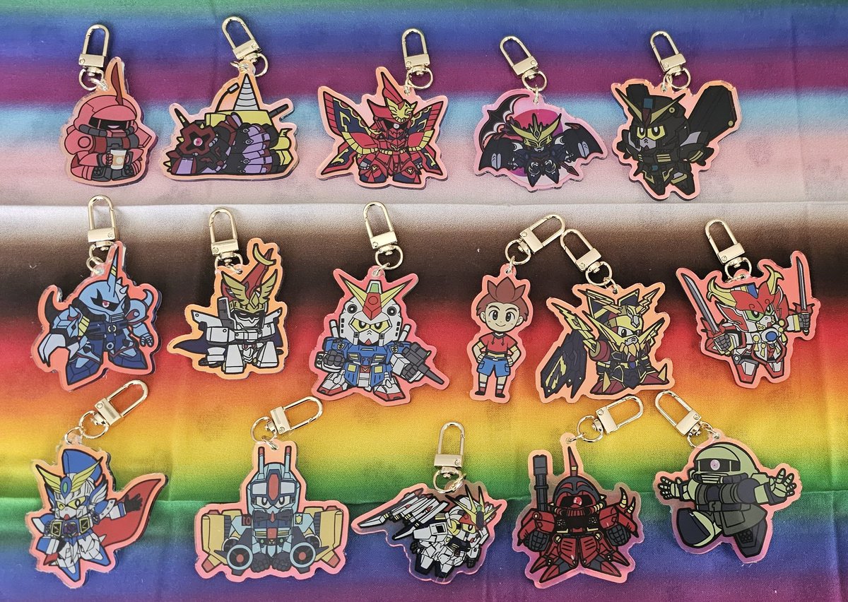 Nixinuva's tweet photo. SD Gundam Force keychain and stickers are now available on Etsy!
https://t.co/ZEWFW2c07N https://t.co/27pY5L0KiG