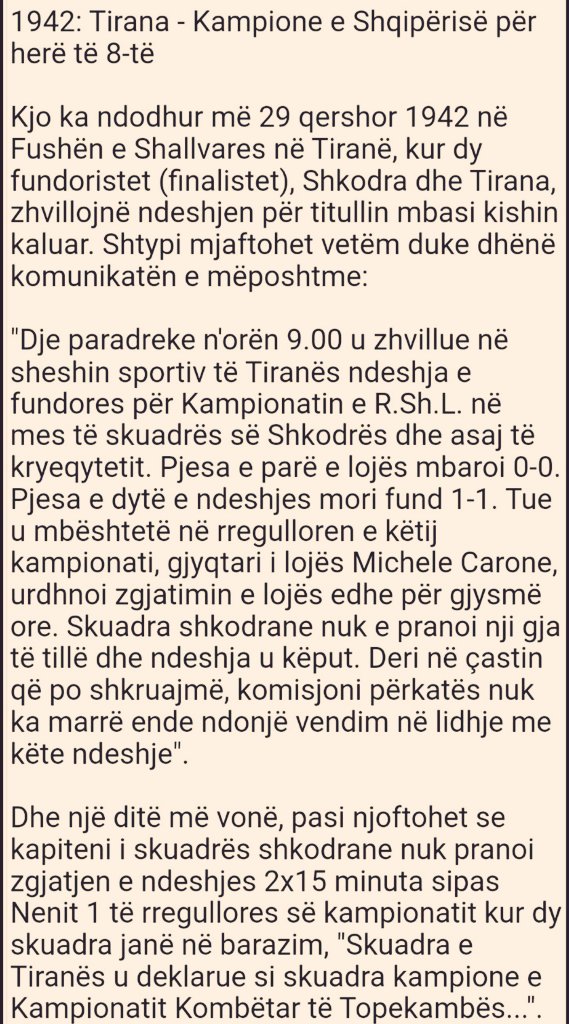 Bardheblu29's tweet photo. #ForcaTirona #Tirona
#NEJEMITIRONA #Tirana
Kampione SK.TIRANA 8️⃣🏆
Kampionati i 10° 🇦🇱 1942 është
i vetmi kampionat me pjesëmarrjen
e Prizrenit,Pejës dhe Prishtinës
Renditja e ekipeve dhe formacioni
i skuadrës Kampione të Shqipërisë
drejtuar nga traineri Selman Stërmasi. https://t.co/yMkRh2esPI