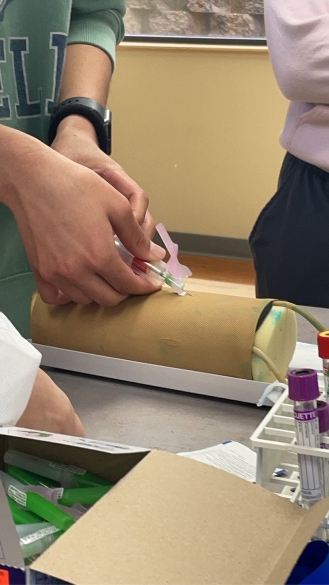 Way-Med students had the opportunity job shadow and learn some hands on lab techniques today to give them tools they may need for their future careers.  We learned what the different lab jobs are and how to blood type and draw blood. #FutureMedics #FutureNurses #FutureDentists