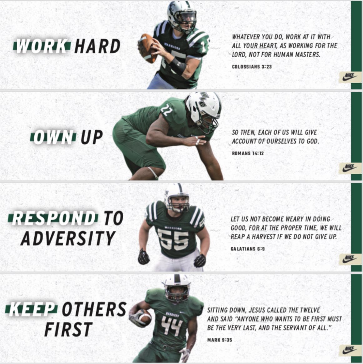 WLC_Football's tweet photo. How do we show love? W.O.R.K.!!!! #John1513 https://t.co/AF4g2QdZXZ