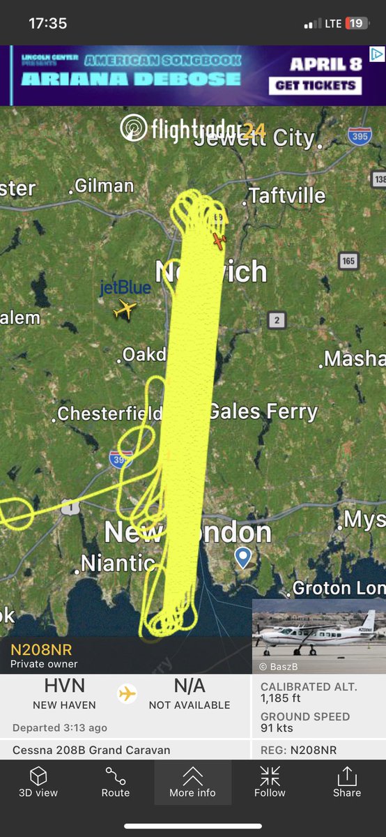 EasternCtFire's tweet photo. So this plane has been doing this for almost 4 hours and still going https://t.co/CeuGKUc1IE