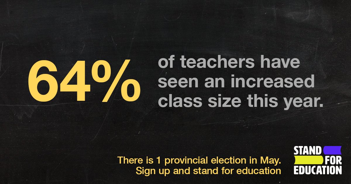 Alberta’s schools are overcrowded. If we make public education a campaign issue, they won’t have to be. Join us: standforeducation.ca