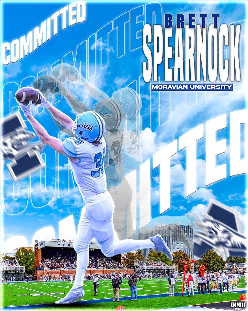 spearnock's tweet photo. I am honored to announce that I will be continuing my academic and athletic career at Moravian University. I would like to thank my family, friends and coaches (@CoachLongMUFB  and @TheCoachKaner) for helping me pursue my dream.💙🤍#HUNGRYHOUNDSRUNFASTER https://t.co/fZKmtQ4vYg
