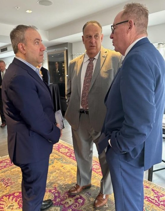 I had the pleasure of speaking with <a href="/bdgcongress/">New York Building Congress</a> President and CEO Carlo Scissura and Board Chairman Ralph Esposito at today's Legislative Breakfast. 

Our builders are responsible for some of the world's great architectural treasures. They deserve our continued support!