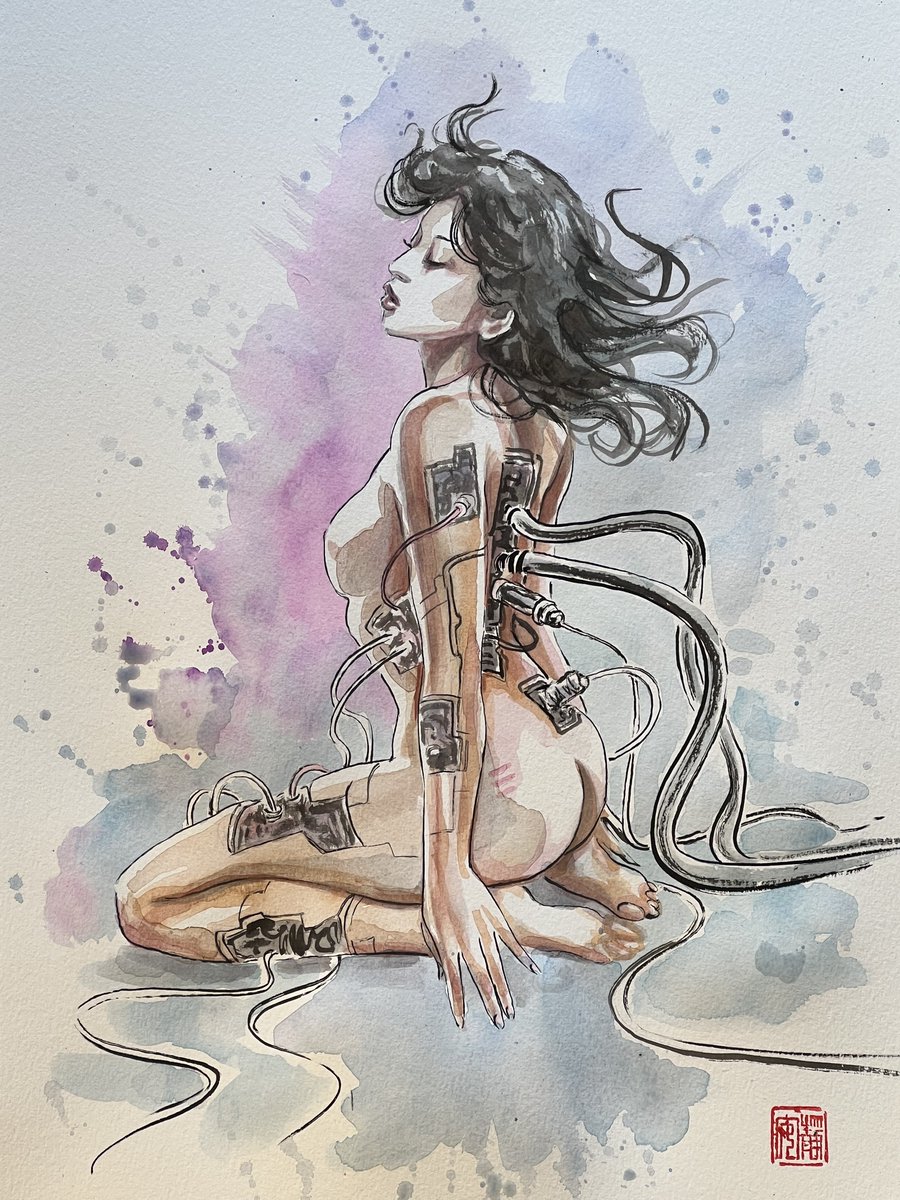 davidmackkabuki's tweet image. I was commissioned to paint Motoko Kusanagi of Masamune Shirow&apos;s manga &amp;amp; anime.
&amp;amp; completing commissions for @WonderCon Fri-Sun

ORIGINALS of my art: kirbyscomicartshop.com/collections/da… &amp;amp; PRINTS
Commissions for a LIMITED time here: 
kirbyscomicart.com/david-mack
before my #LakeComo #Italy signing