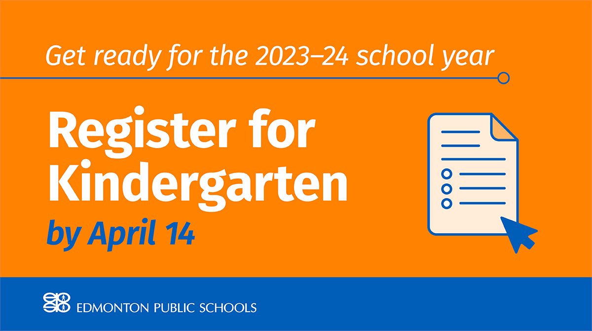 EPSBNews's tweet photo. Kindergarten is where the adventure begins! It’s a chance to experience new things, explore budding potential and learn how to co-operate with others. Be sure to register before 4 p.m. on April 14. Learn more: https://t.co/sWC8UfvTzv #yeg #EPSB https://t.co/nZW6YJirts