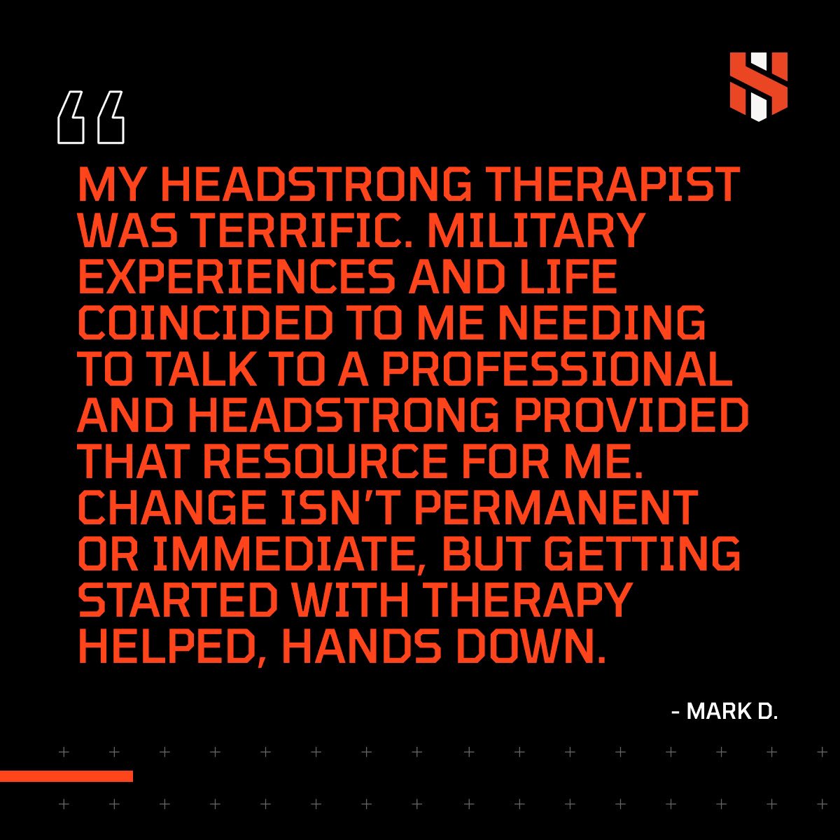 HeadstrongProj's tweet photo. Headstrong is on a mission to ensure that every Veteran has the tools they need to succeed on their journey to restored mental health.
-
Get in touch today to learn more about Headstrong’s mission to help all veterans Triumph Over Trauma.
-
#Veterans #MentalHealth #GetHeadstrong https://t.co/kbE9VmrBa2
