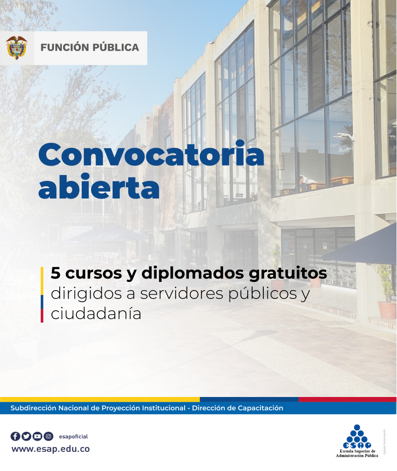 ESAPOficial's tweet image. ¡Fortalece tu formación en administración pública! 
🤓 Adquiere herramientas claves en estos 5️⃣ cursos y diplomados gratuitos dirigidos a servidores públicos y ciudadanía ofrecidos por la Dirección de Capacitación de la @ESAPOficial.  

¡Entérate y comparte!  Abrimos 🧵