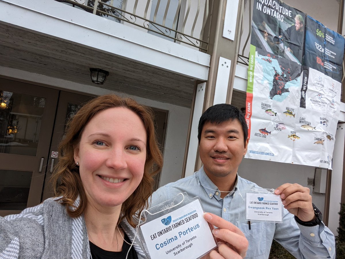 Having a great time at the Ontario Aquaculture Association annual meeting with @GwangseokYoon @WaterPathways @UtscBiology @UTSCresearch Learning a lot and making lots of connections!