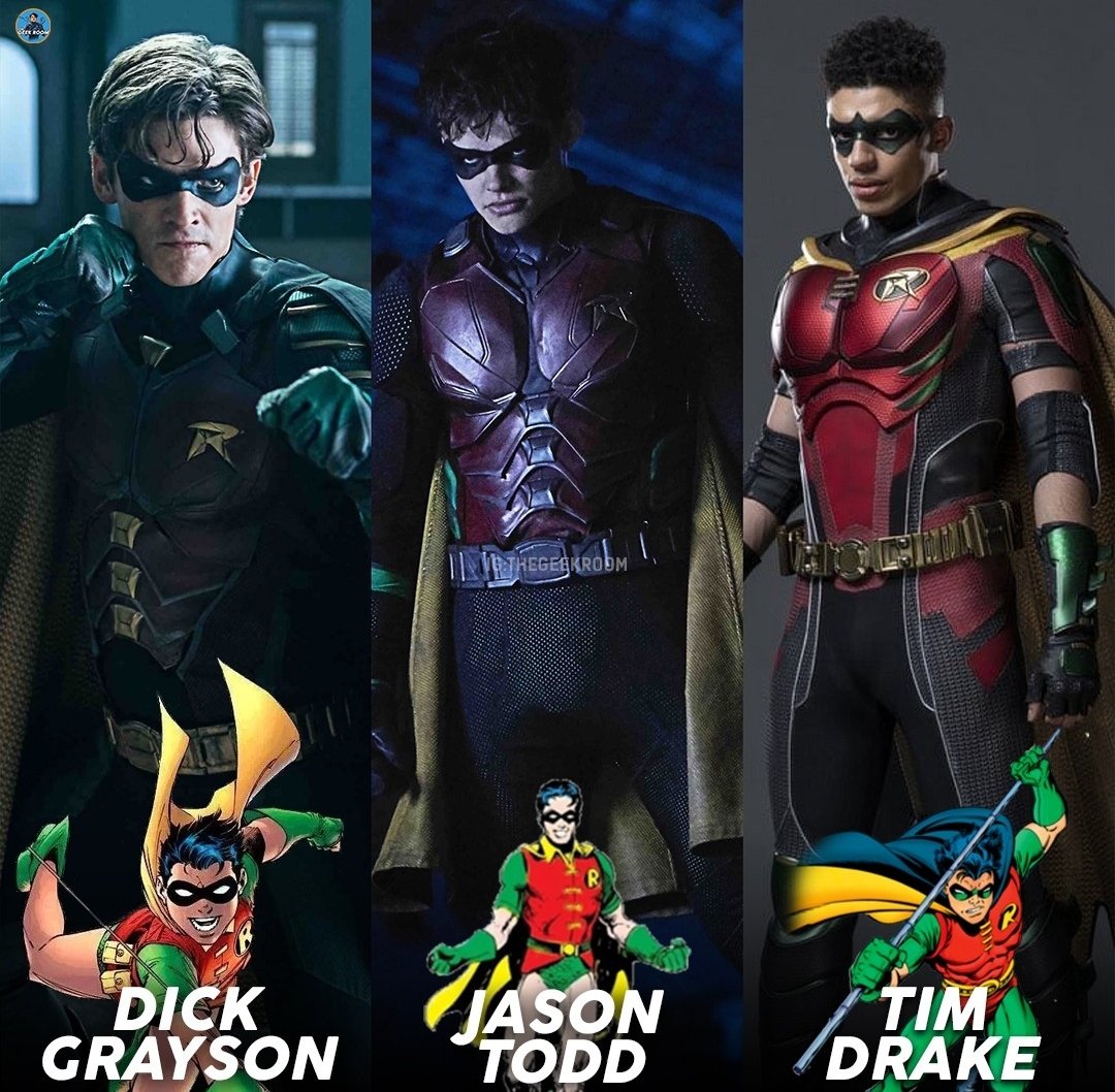 JoseGeek02's tweet image. Mi Favorito es Dick , Aún si los trajes son Maravillosos 🫶🏻✨

#DickGrayson #JasonTodd #TimeDrake #Robin #Batman #Gotham #DCTitans
#dccomics #DCStudios #dc #DCU #DCEU #DCUniverse #cine #series #HBOMax #estrenos @GeekRoomArg