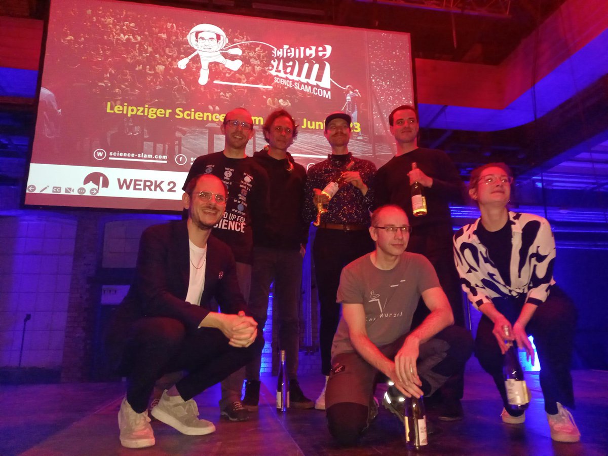Yet another exciting slamming evening by <a href="/scienceslam_com/">Science-Slam.com | Science & Stories GmbH</a> with <a href="/Lisa_Bpunkt/">Lisa B. (she/her)</a> chairing in @WERK_2_Leipzig! #scicomm <a href="/IPFDD/">IPFDD</a> 
Thank you very much for hosting us!