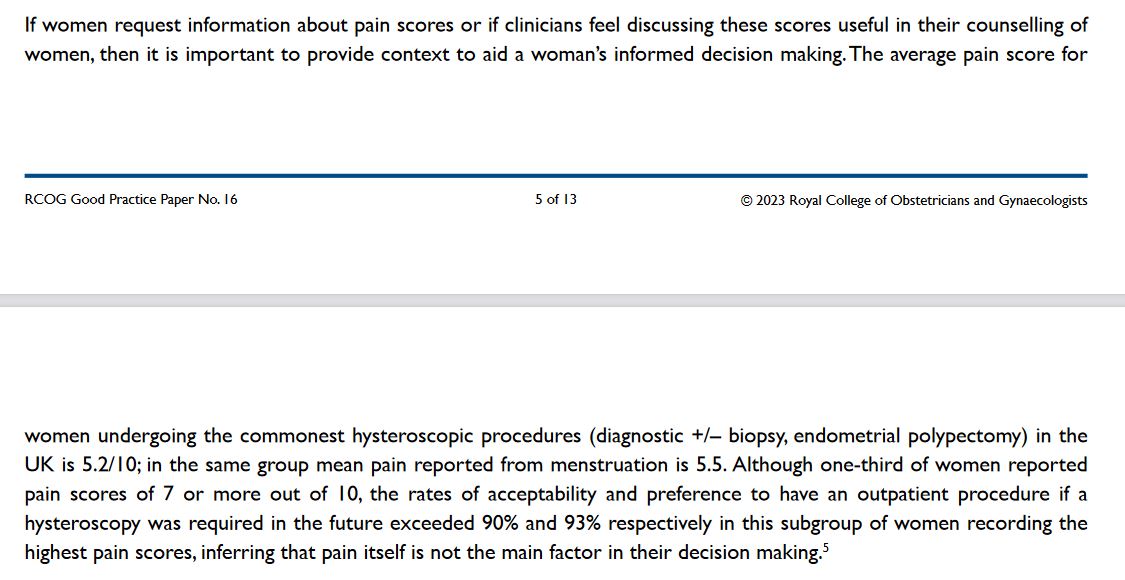 HysteroscopyA's tweet photo. Thank you @lynbrownmp for, "The NHS should not celebrate that women will 'accept' severe pain when they haven't been presented with a free and informed choice to avoid it.  It is deeply disturbing to see this in a 'Good Practice Paper'." @TJustinC @RaneeThakar @mariacaulfield https://t.co/2HeeBg8Ux9