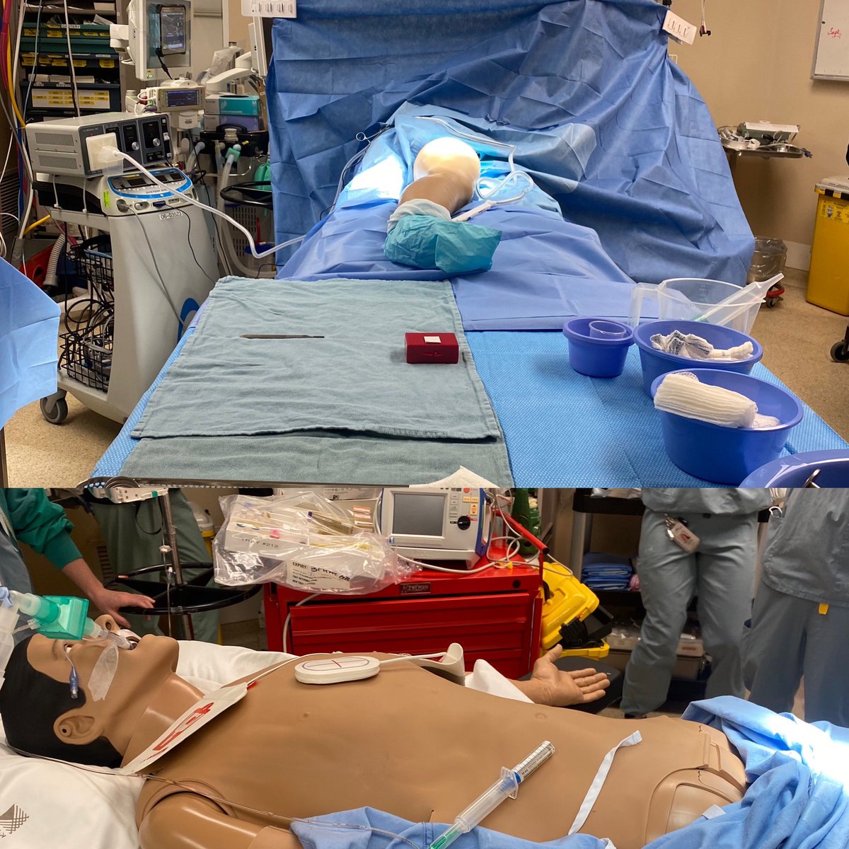 The last OR (#ISS sim) case of the day went exactly as planned: high quality CPR, early defib, and lots of interprofessional collaboration. @UnityHealthTO @UnityHealthEd