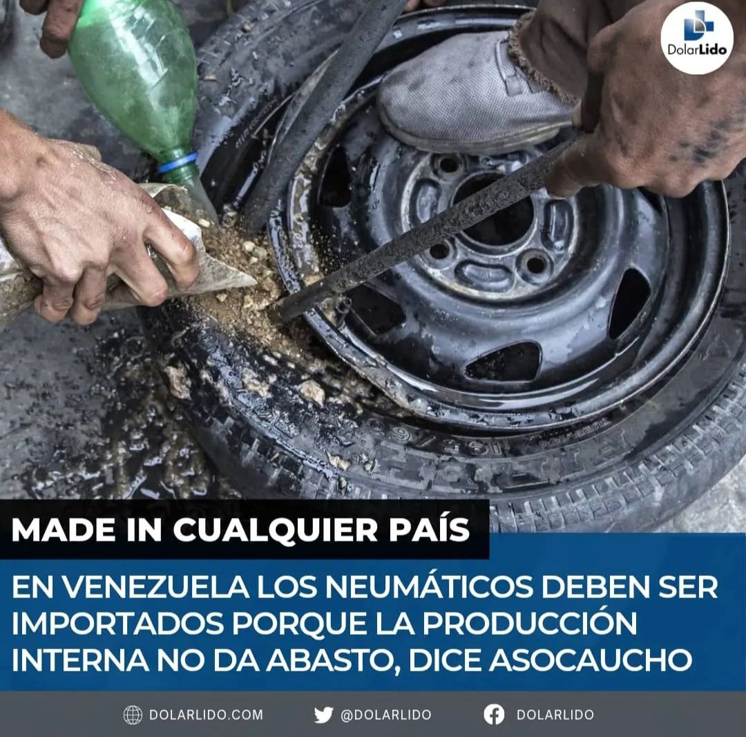 DolarLido's tweet image. En #Venezuela los #Neumáticos deben ser #importados porque la producción interna no da abasto,dice #asocaucho 

instagram.com/p/CqGxaowv98q/…