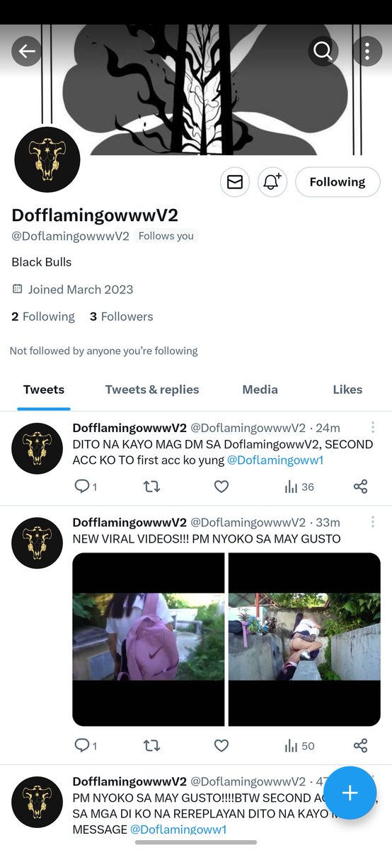 Doflamingoww1's tweet photo. PM NYO @DoflamingowwwV2  SECOND ACC KO YAN, PM NYOKO NEW VIRAL VIDEOS!!! https://t.co/4sRJ4gIzOI