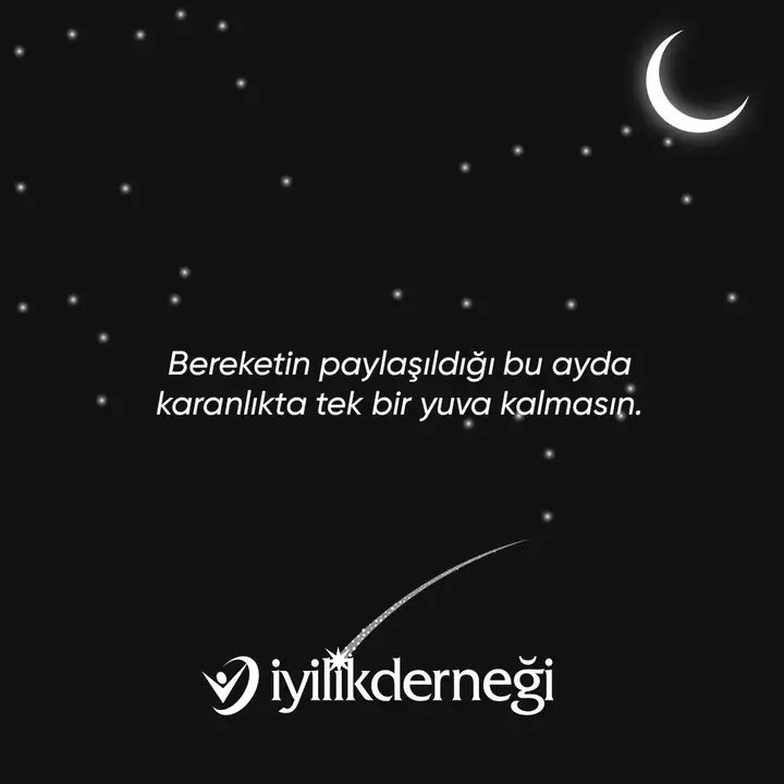 Ramazan Ayı'nın bereketini paylaşarak artırırken, ihtiyaç sahibi kardeşlerimizin yüzlerini güldürmeye devam ediyoruz.

Bereketin paylaşıldığı bu ayda karanlıkta tek bir yuva kalmasın. 

#iyilikderneği #iyilikiçin #ramazan2023🌙