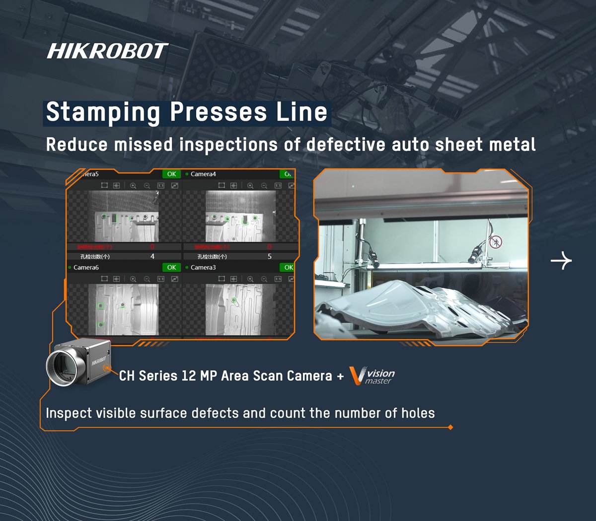 Hikrobot1's tweet photo. See how our industrial #cameras and #visionsoftware, help Changan Automobile improve the quality of spare parts, increase welding inspection efficiency by 92% and reduce labour intensity. 

Or learn more at:
https://t.co/ixPHPrl9Xr  
 
#hikrobot #vision #Automotive #inspection https://t.co/0cVj9AZUB9