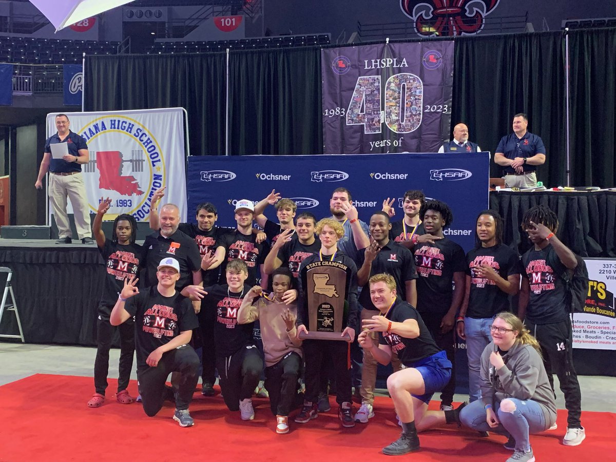 Many High Powerlifting are STATE CHAMPS for the third year in a row.  #3inarow #ManyMade #theMstandard