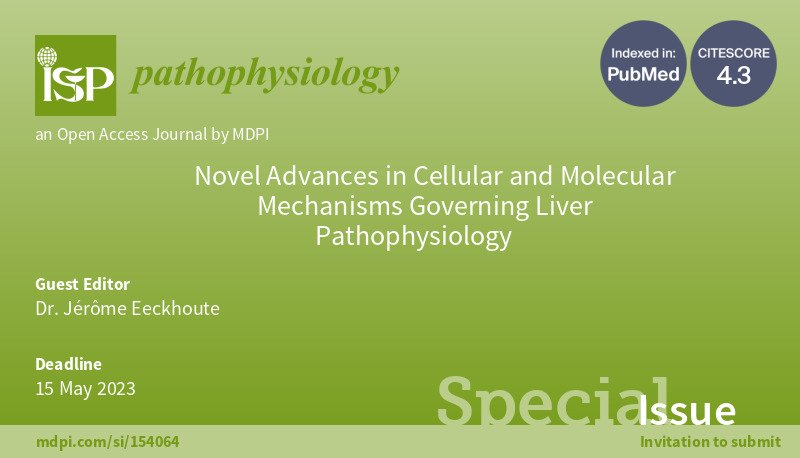 pathophy_mdpi's tweet photo. 📢🎊Special Issue,edited by Dr. Jérôme Eeckhoute, is opening for submissions👉https://t.co/hoYi2Xkqu3🥳Both the Review paper and Research article are welcome🥳#functional_genomics #transcriptional_regulation #liver #cell_identity #cell_plasticity #hepatocytes #pathophysiology https://t.co/aUYB8t2NdV