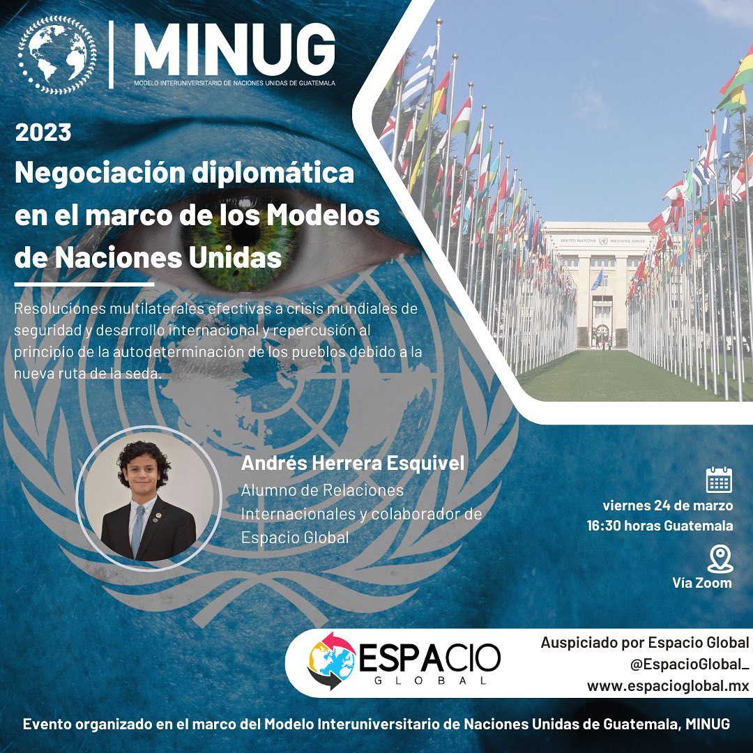 EspacioGlobal_'s tweet photo. Cuarta edición del Modelo Interuniversitario de Naciones Unidas de Guatemala:
Inscripción de conferencias: https://t.co/XcO1Z8PLAa
Información sobre el Modelo: https://t.co/W7X3hGmPOC
#Internacionalistas #EspacioGlobal #MINUG https://t.co/XHXodFCjfI