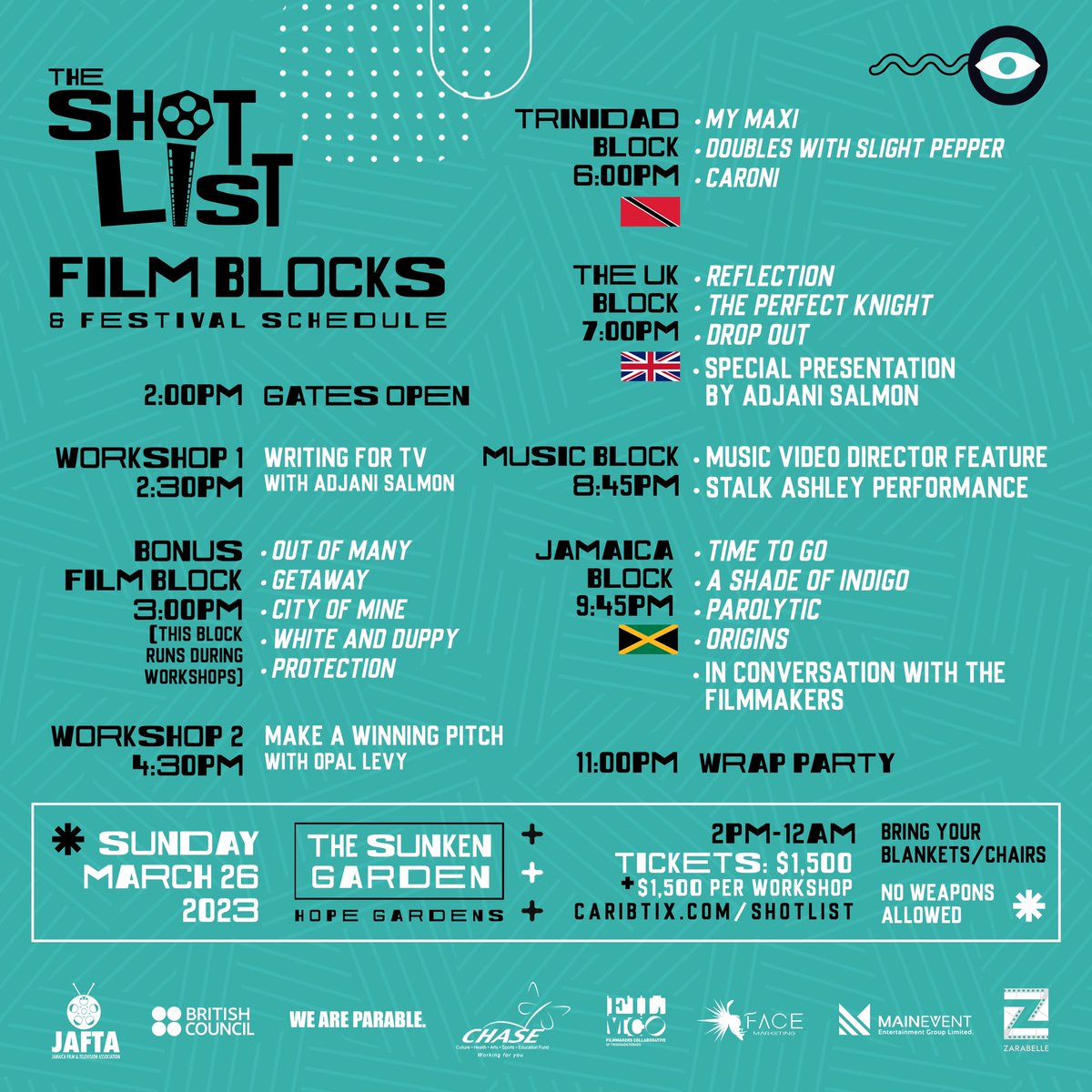 Here’s everything that’s happening at #TheShotList this Sunday:
